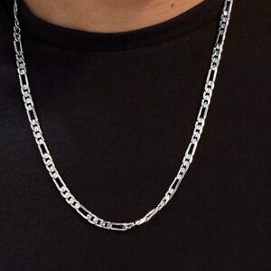 Stainless Steel Figaro Chain Link 6mm 20" inches